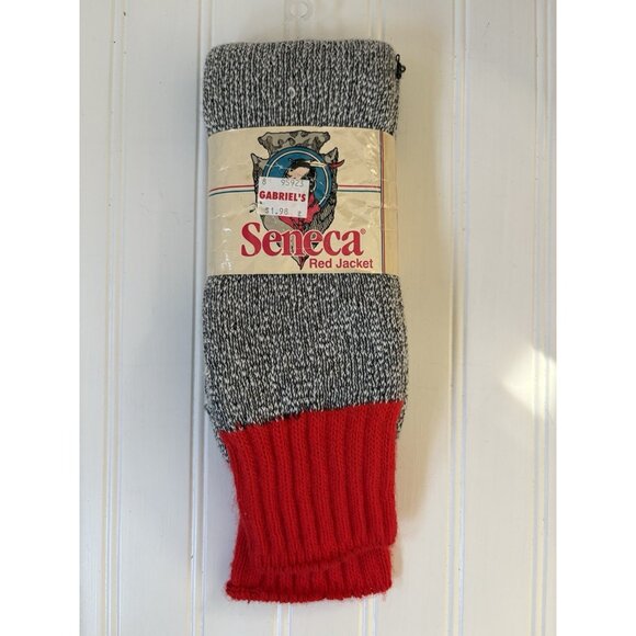 Vintage Seneca Red Jacket Socks NWT Size 10-13 Irregular Union Made In USA - Picture 1 of 4
